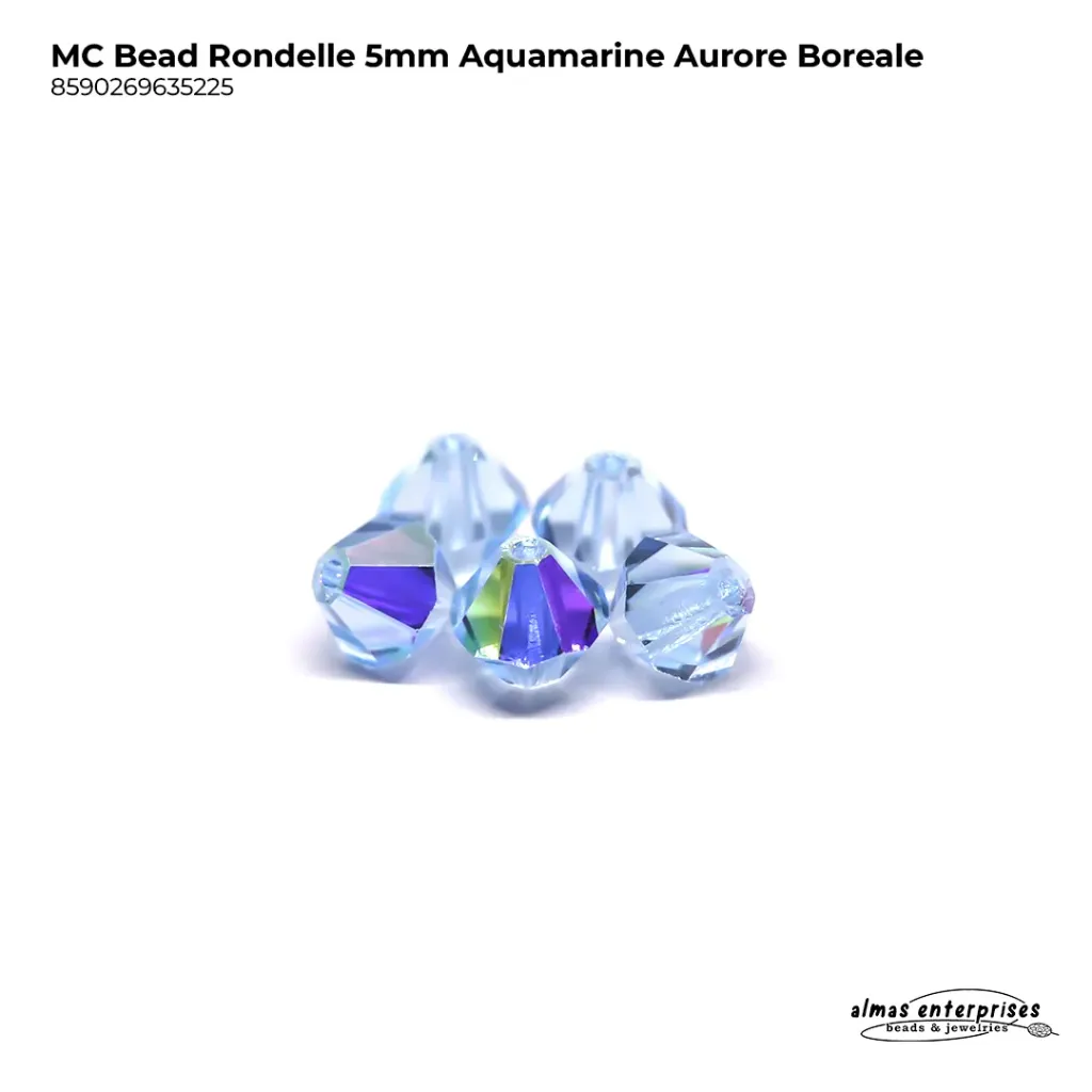 MC Bead Rondelle 5mm Aquamarine AB