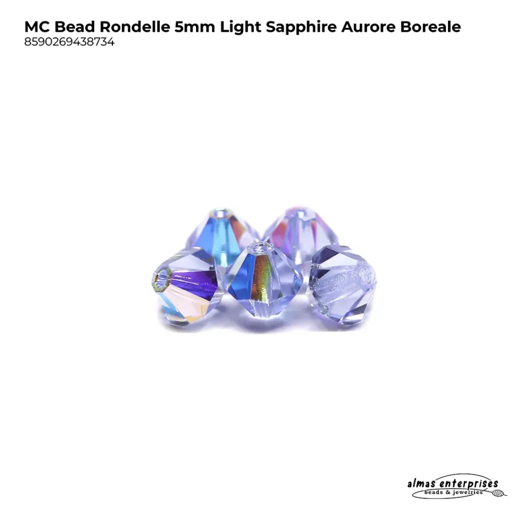 MC Bead Rondelle 5mm lt.sapph AB
