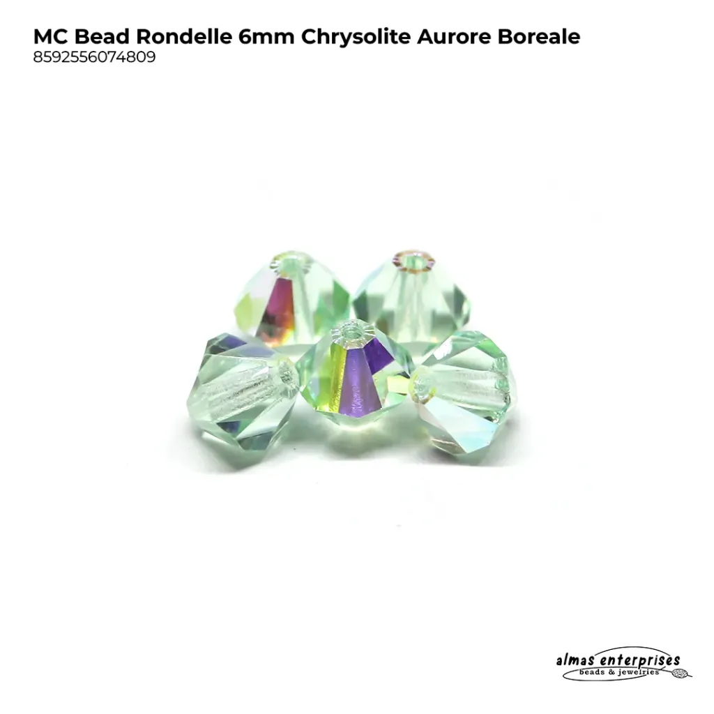 MC Bead Rondelle 6mm chrysol AB