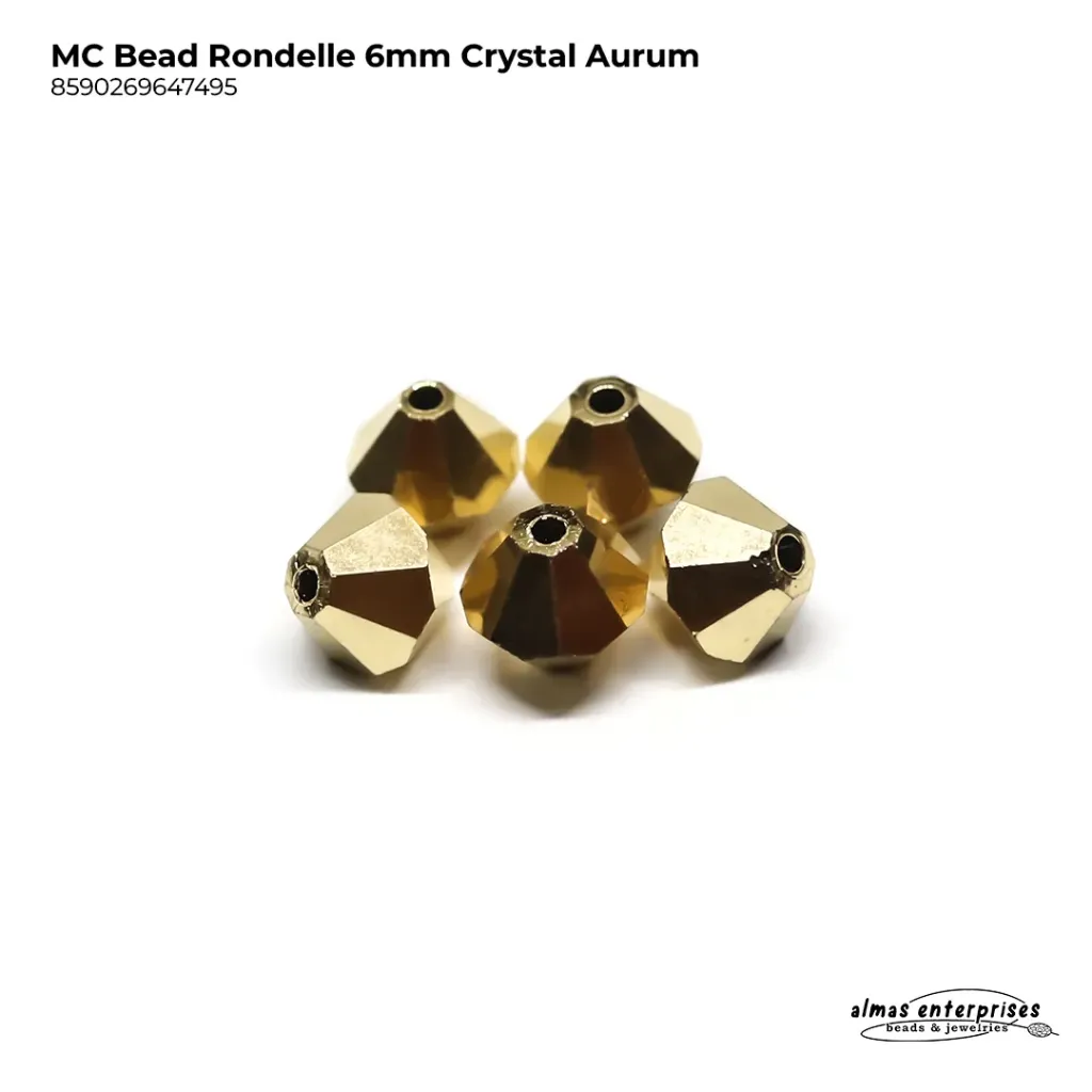 MC Bead Rondelle 6mm crystal Aurum f