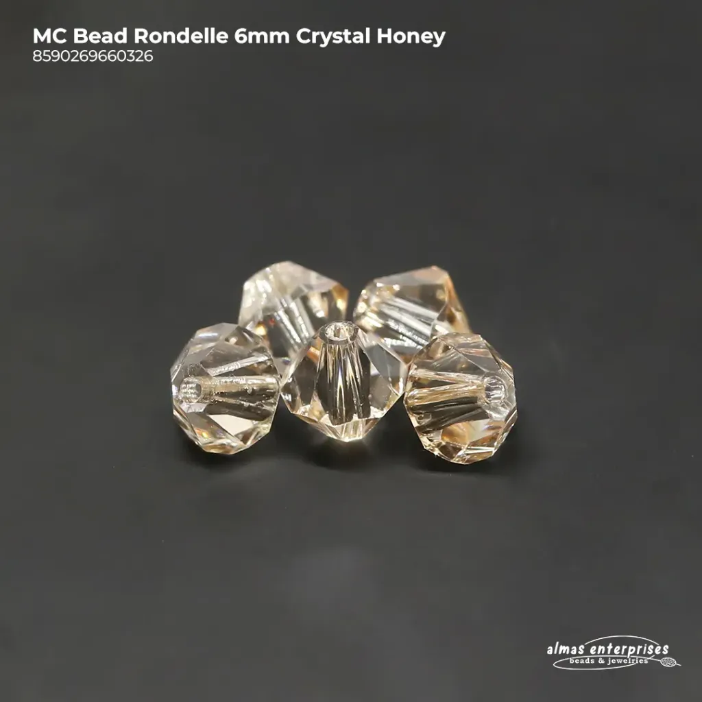 MC Bead Rondelle 6mm Cryst.Honey