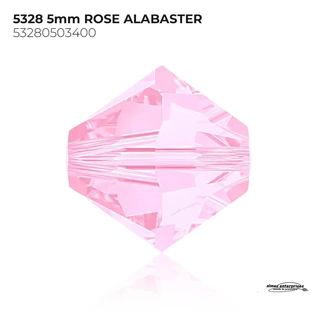 [53280503400] 5328 5mm ROSE ALABASTER