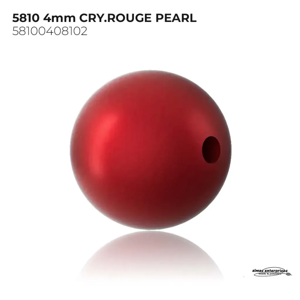 [58100408102] 5810 4mm CRY.ROUGE PEARL