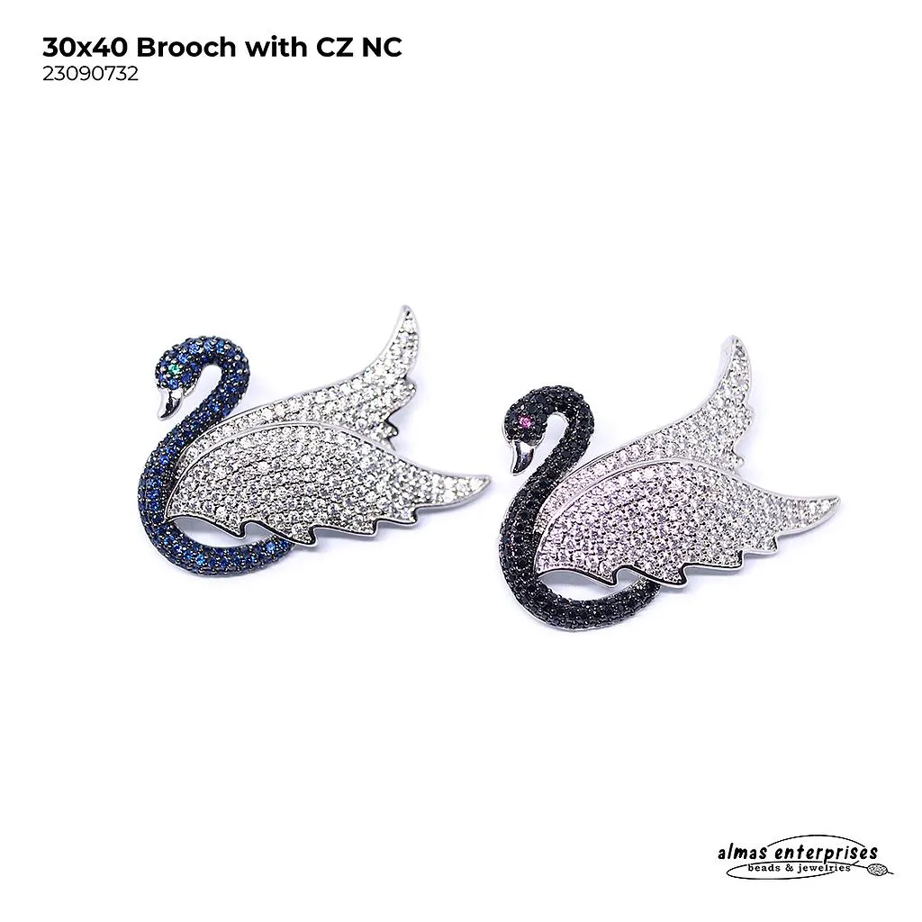 Brooch With CZ Nc
