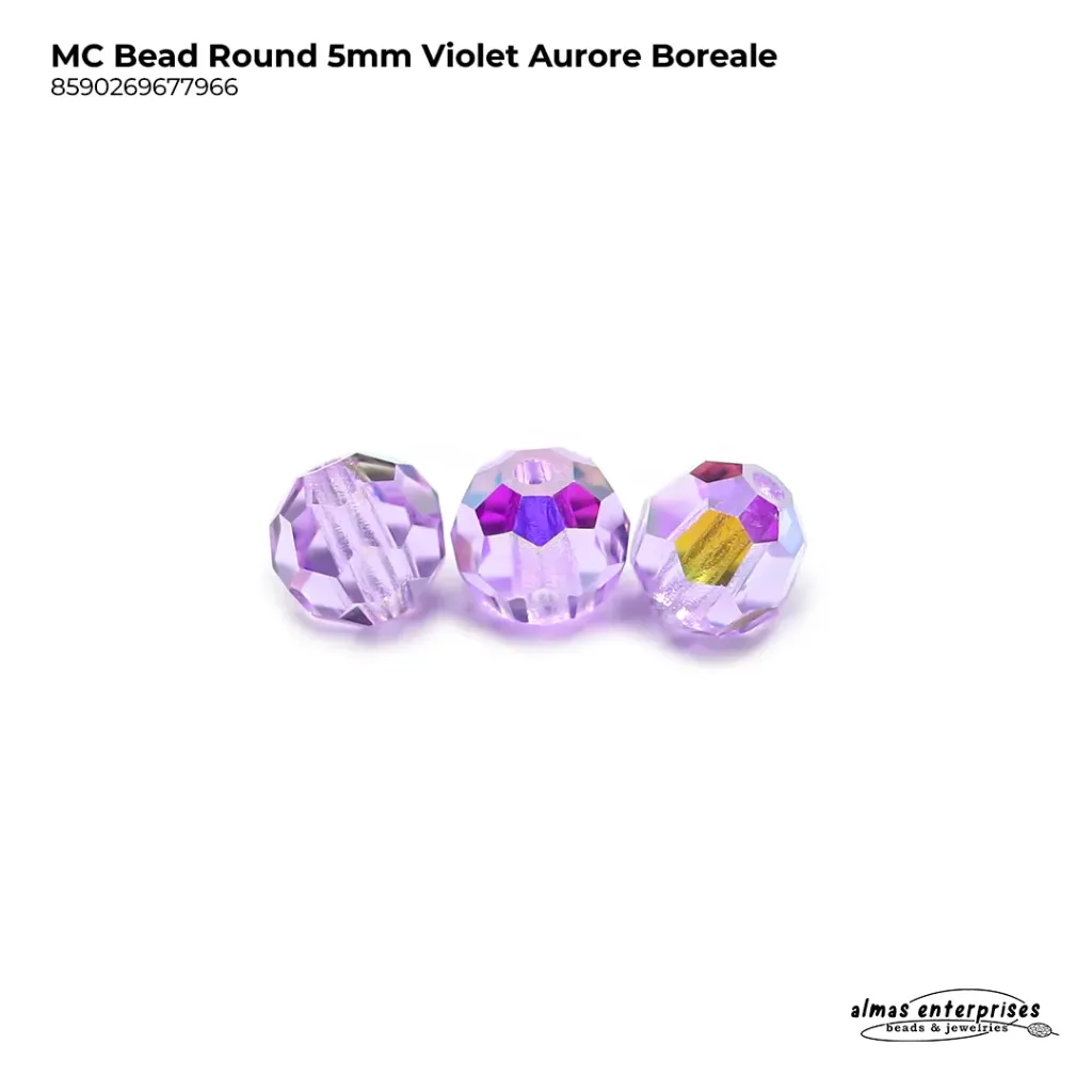 [8590269677966] MC Bead Round 5mm Violet AB