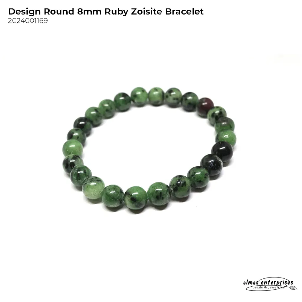 Design Round Ruby Zoisite Bracelet