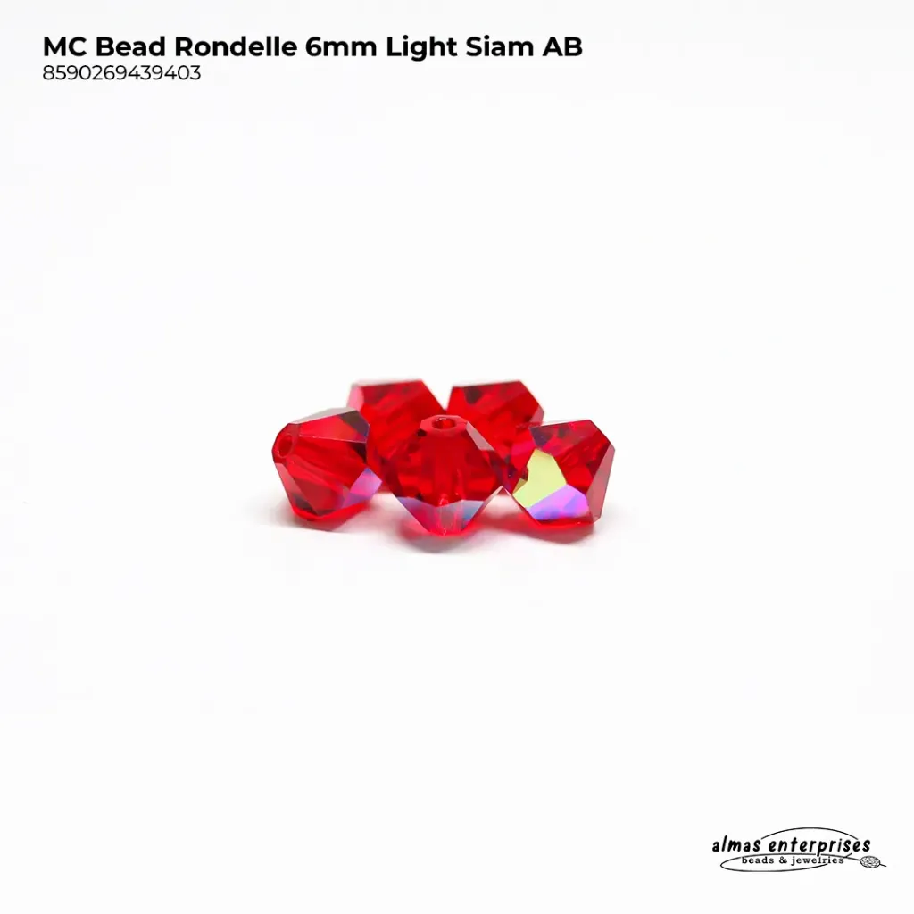 MC Bead Rondelle 6mm Lt.Siam AB