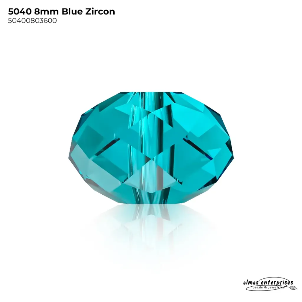 [50400803600] 5040 8MM BLUE ZIRCON