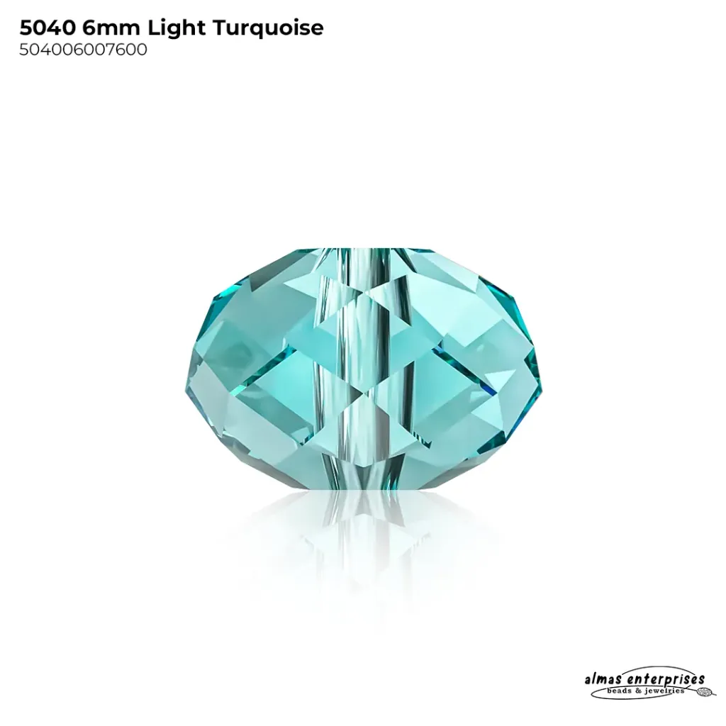 [504006007600] 5040 6mm LT.TURQUOISE