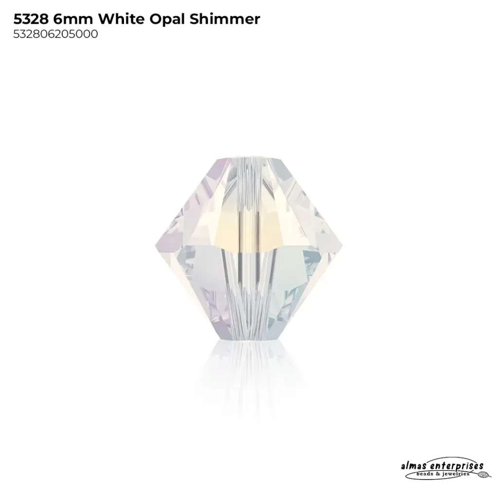 [532806205000] 5328 6MM WHITEOPAL SHIMMER