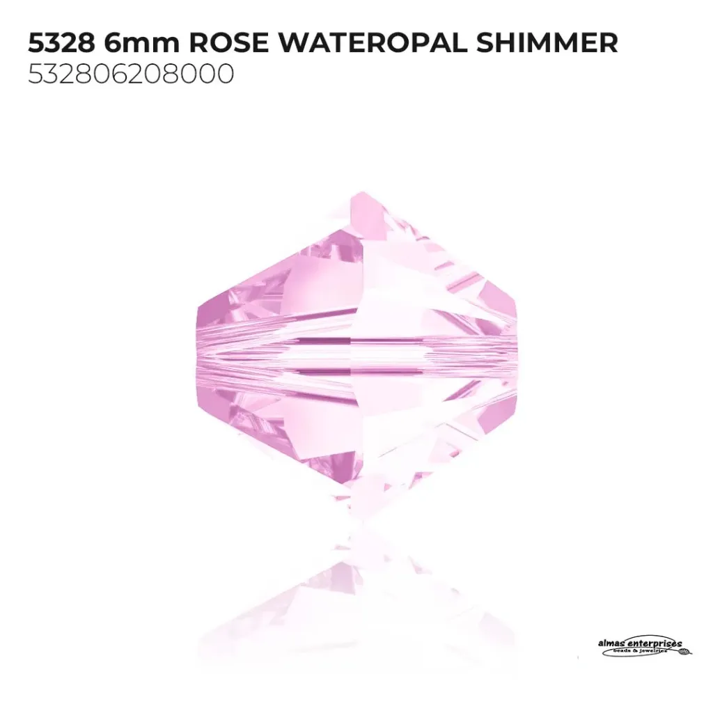 [532806208000] 5328 6mm ROSE WATEROPAL SHIMMER