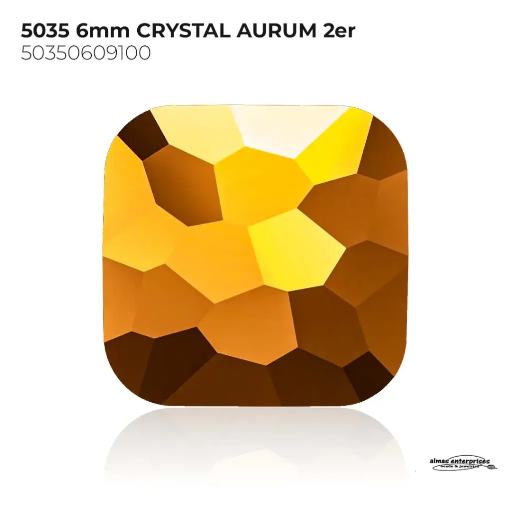 [50350609100] 5035 6mm CRYSTAL AURUM 2er