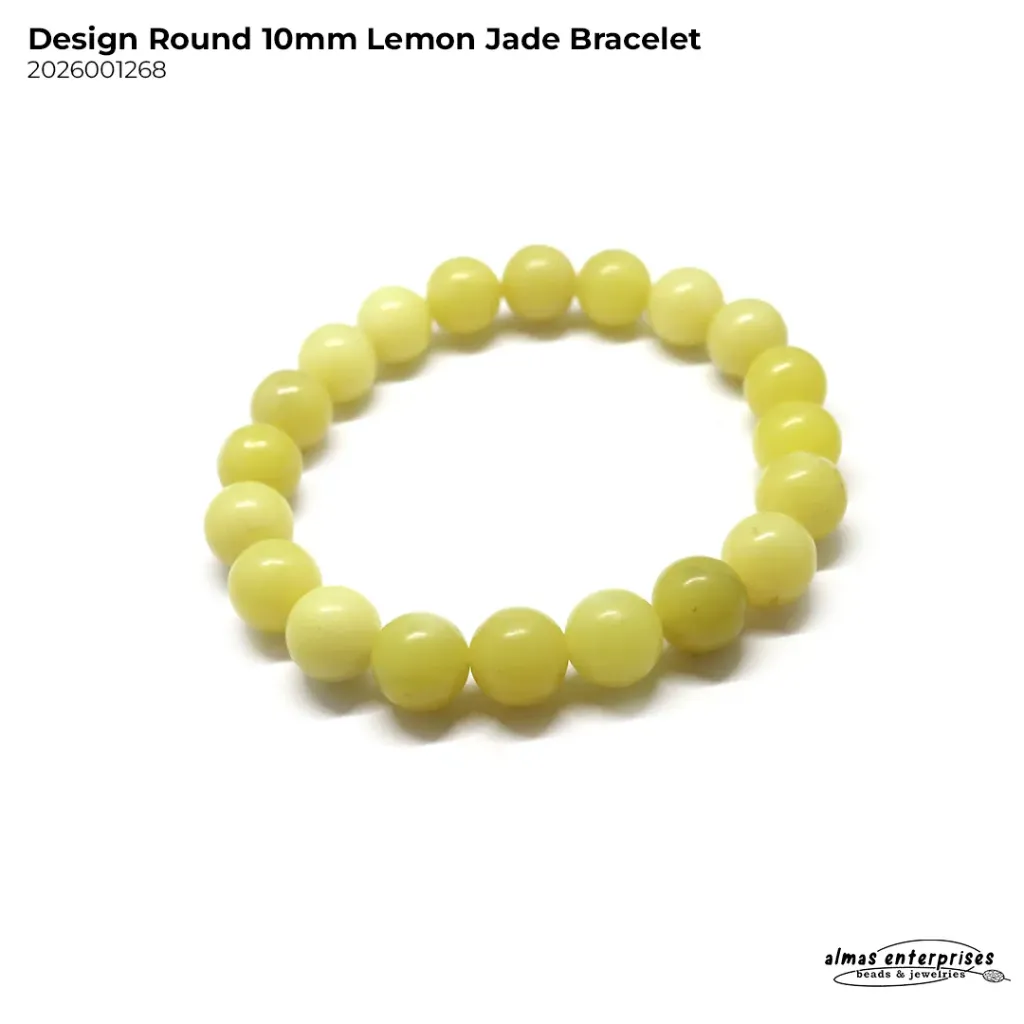 Design Round Lemon Jade Bracelet