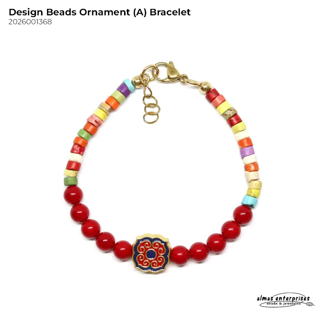 [2026001368] Design Beads Ornament Bracelet (A)