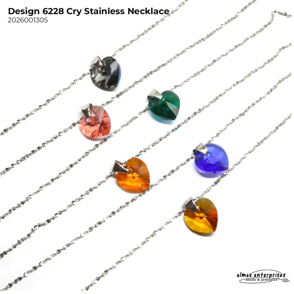 Design 6228 Crystal Stainless Necklace