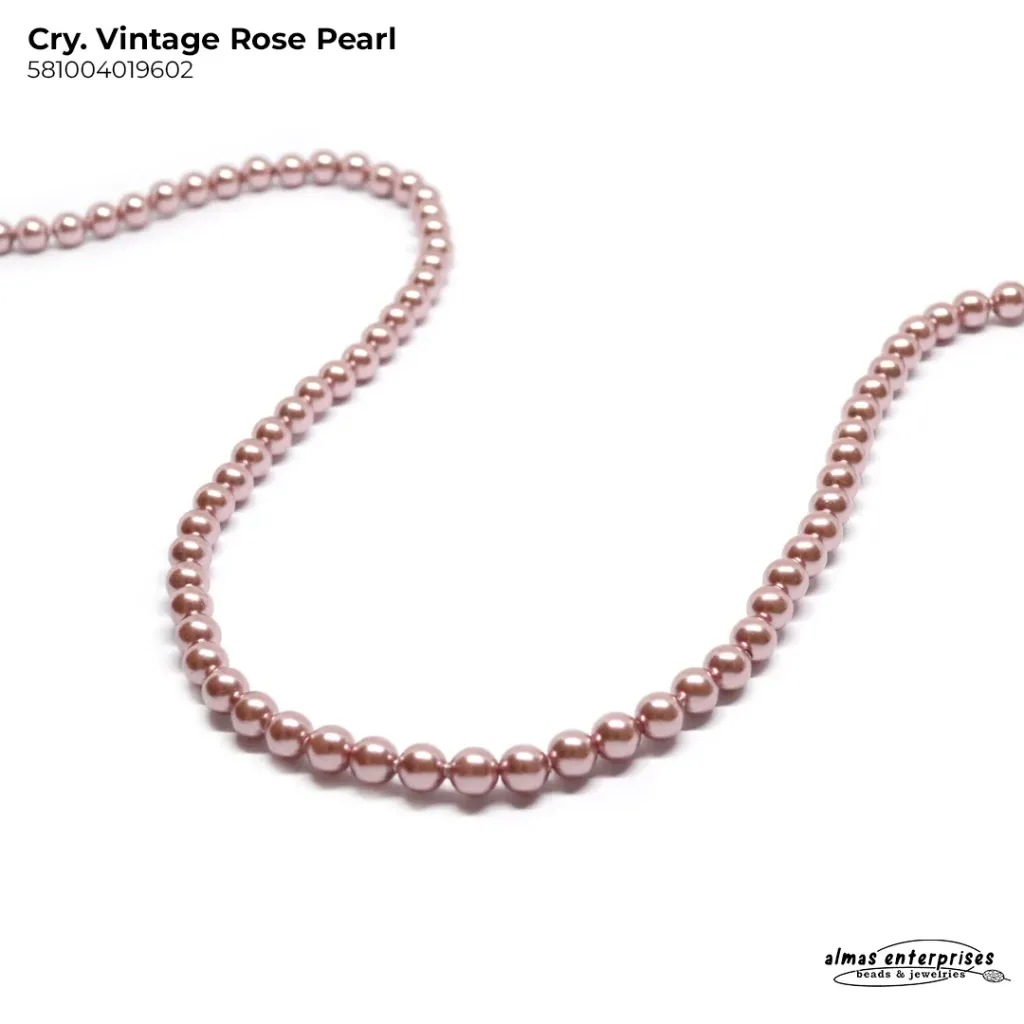 5810 4mm CRY. VINTAGE ROSE PEARL