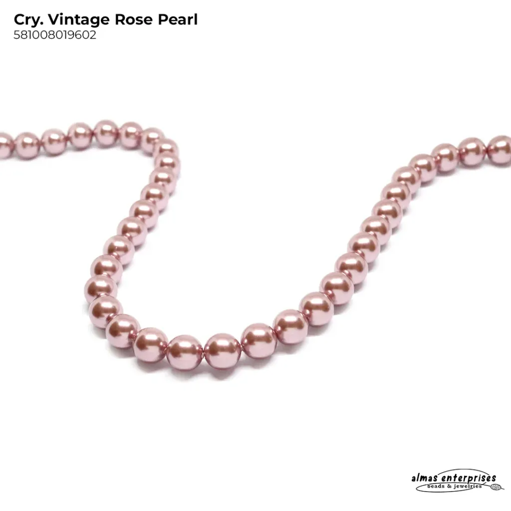 [581008019602] 5810 8mm CRY. VINTAGE ROSE PEARL