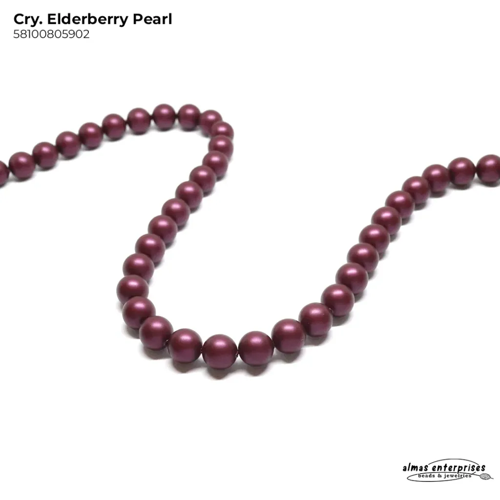 [58100805902] 5810 8MM CRYSTAL ELDERBERRY PEARL