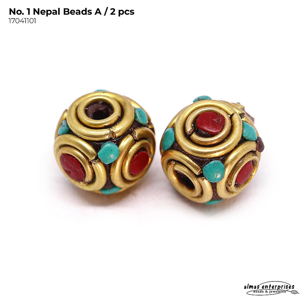 No.1 Nepal Beads/2pcs