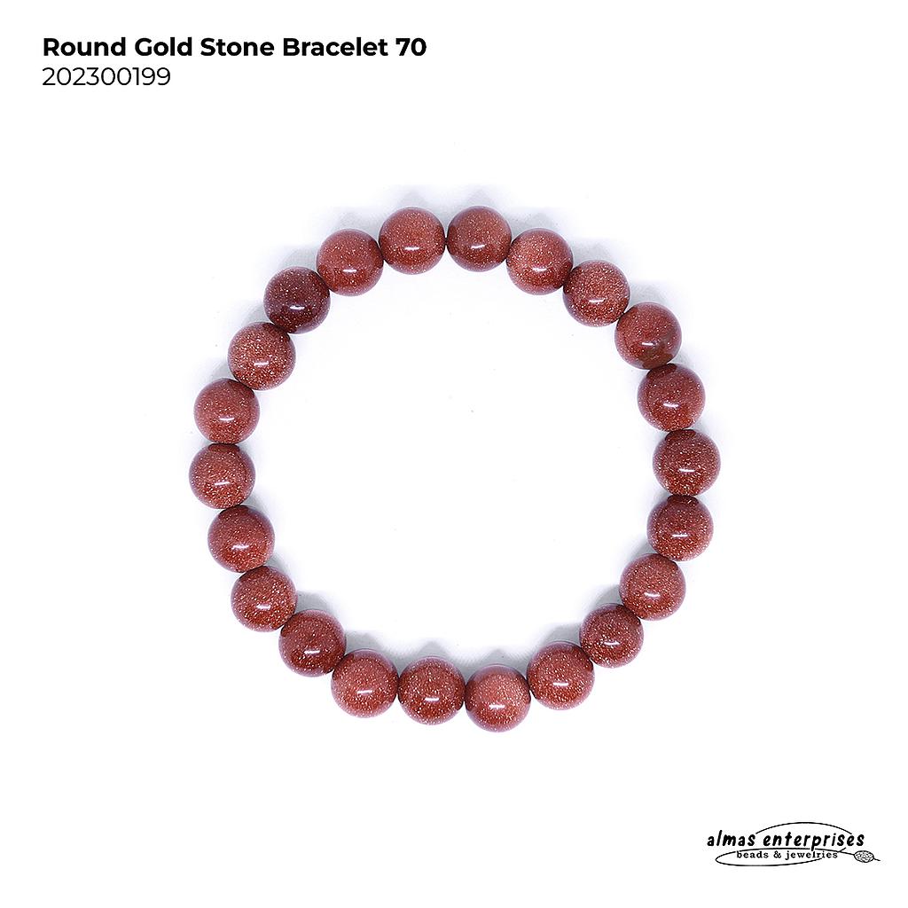 Round Gold Sandstone Bracelet