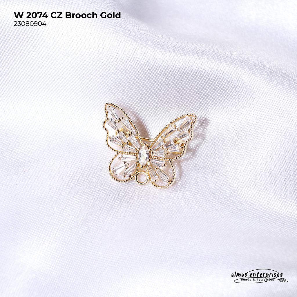 W 2074 CZ Brooch