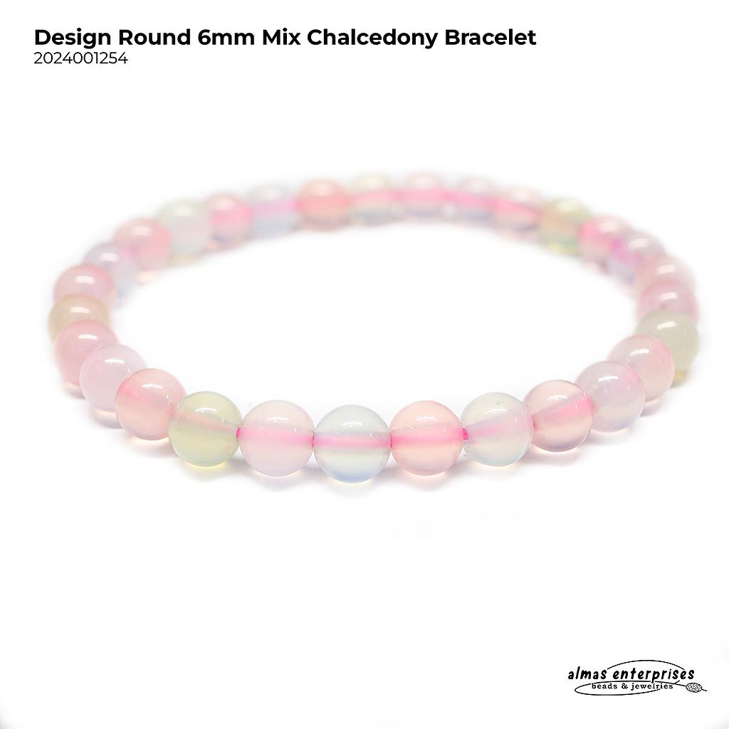 Design Round Mix Chalcedony Bracelet