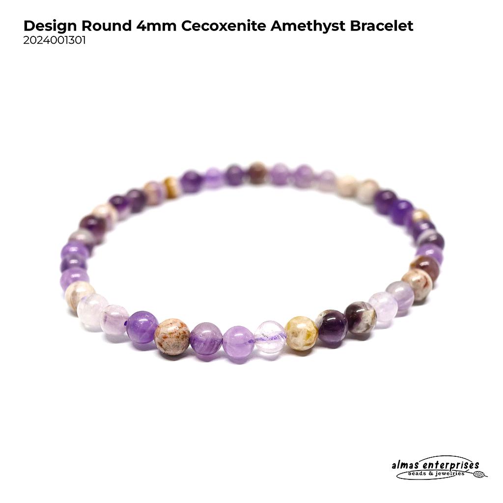 Design Round Cacoxenite Amethyst Bracelet