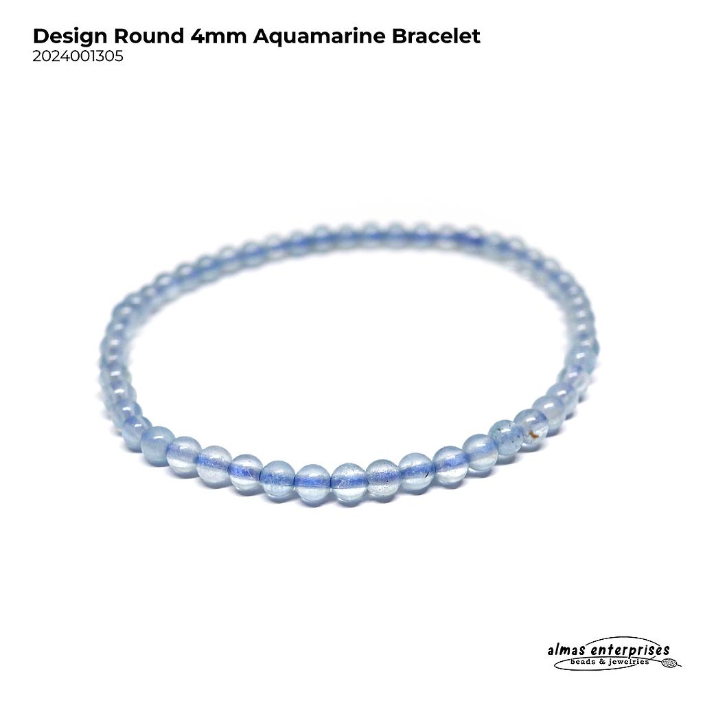 Design Round Aquamarine Bracelet