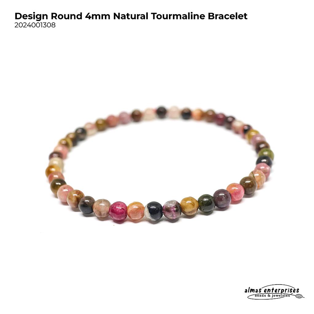 Design Round Nat. Tourmaline Bracelet
