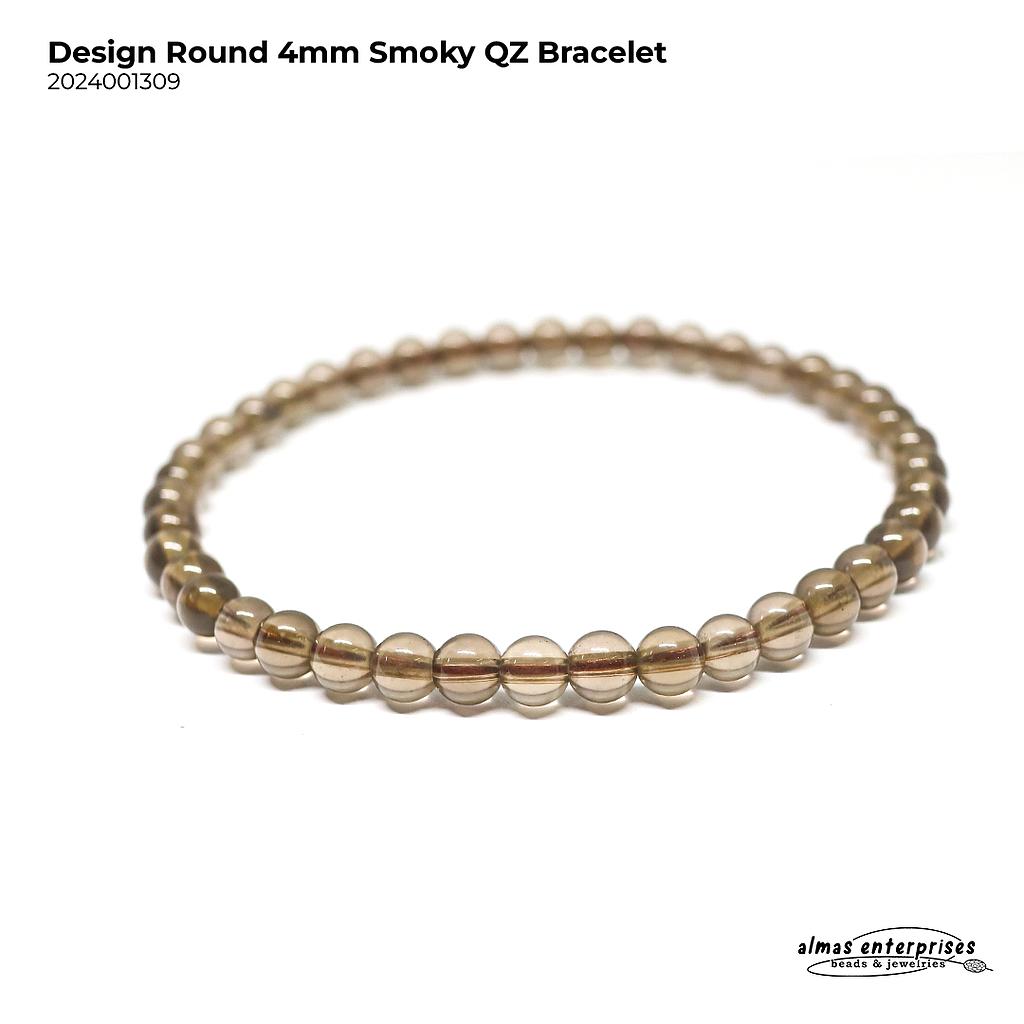 Design Round Smoky QZ Bracelet