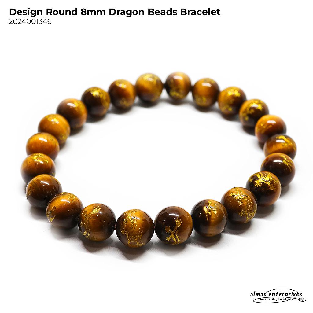 Design Round Dragon Beads Bracelet