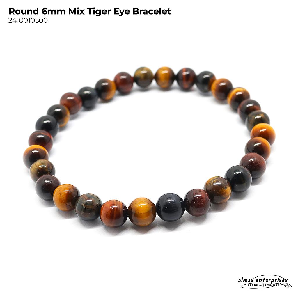 Round Mix Tiger Eye Bracelet