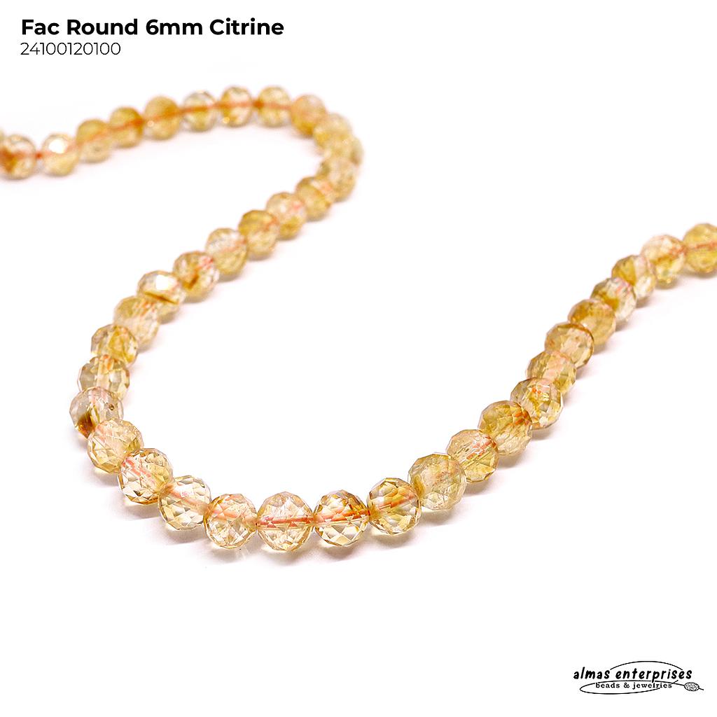 Faceted Round Citrine
