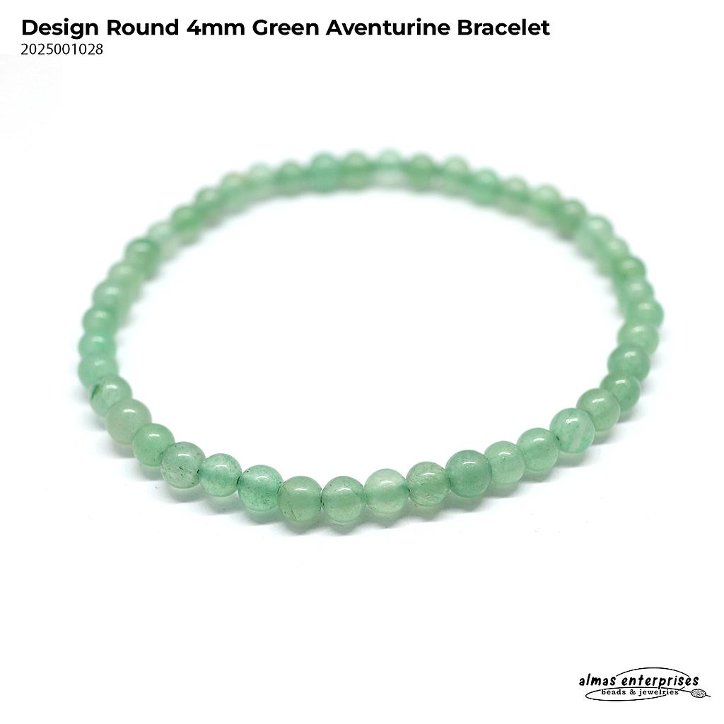 Design Round Green Aventurine Bracelet
