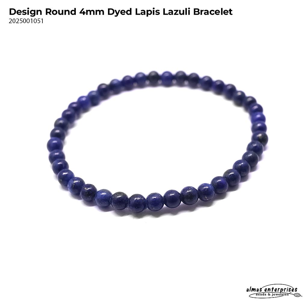 Design Round Dyed lapis Lazuli Bracelet
