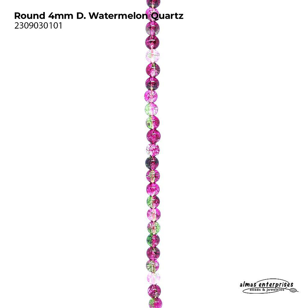 Round D. Watermelon Quartz