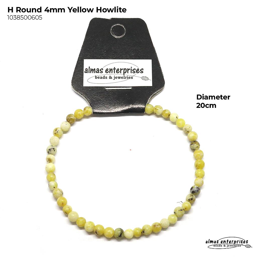 H. Round Yellow Howlite