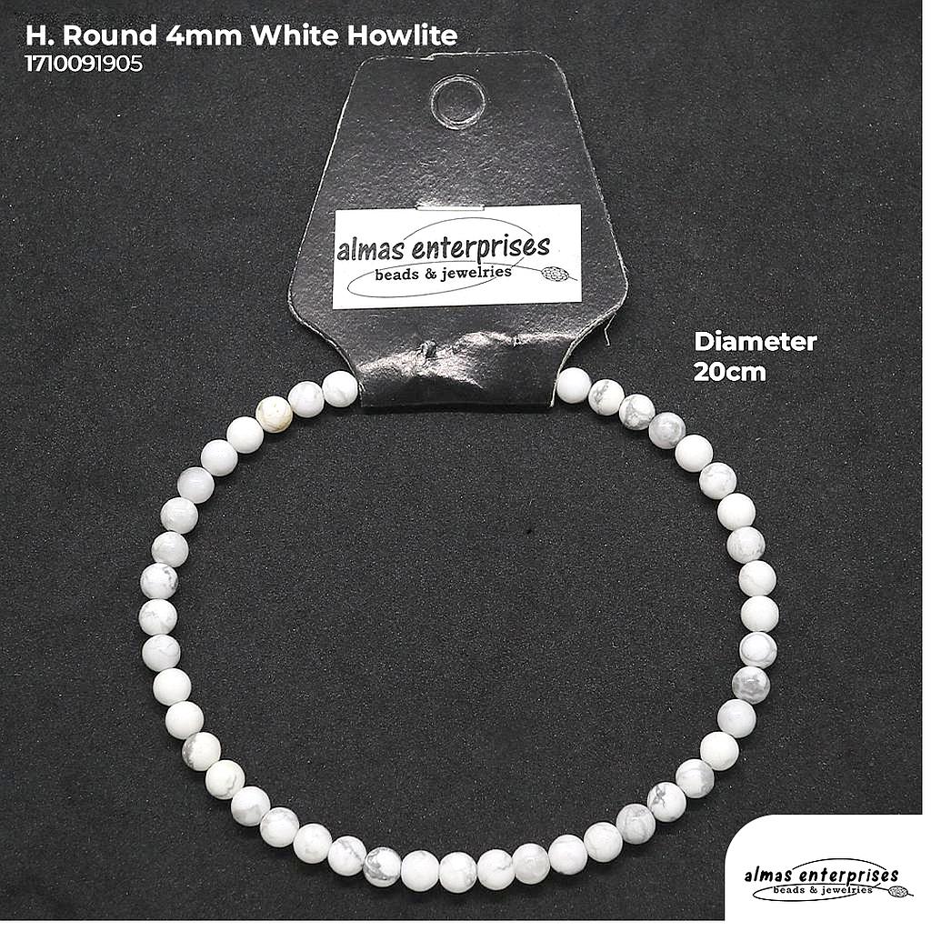 H. Round White Howlite