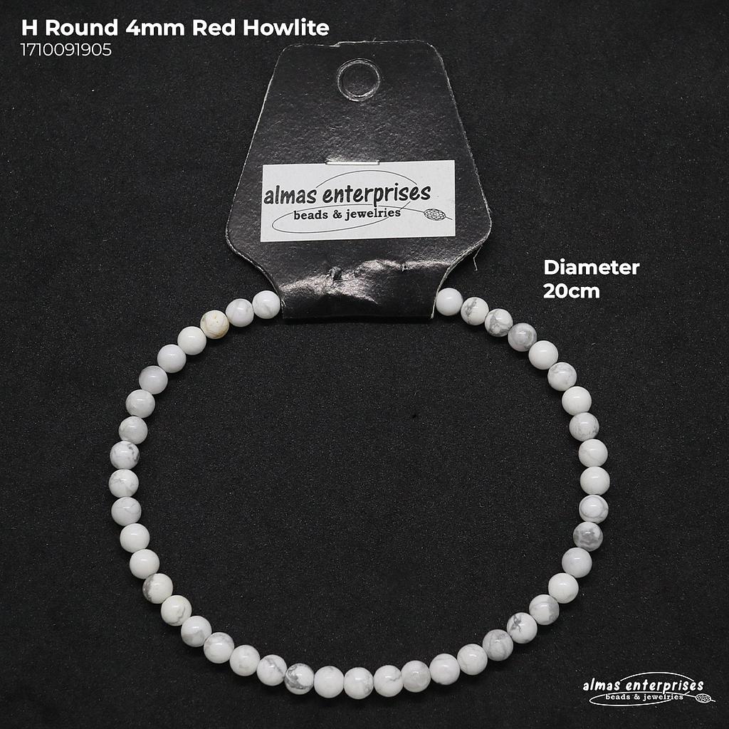 H. Round White Howlite