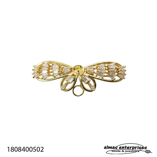 No.5 Brooch With CZ