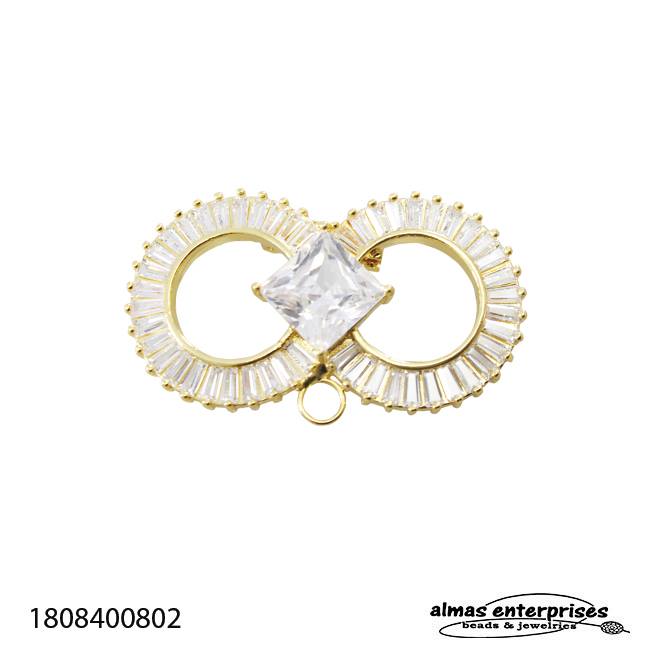No.8 Brooch With CZ