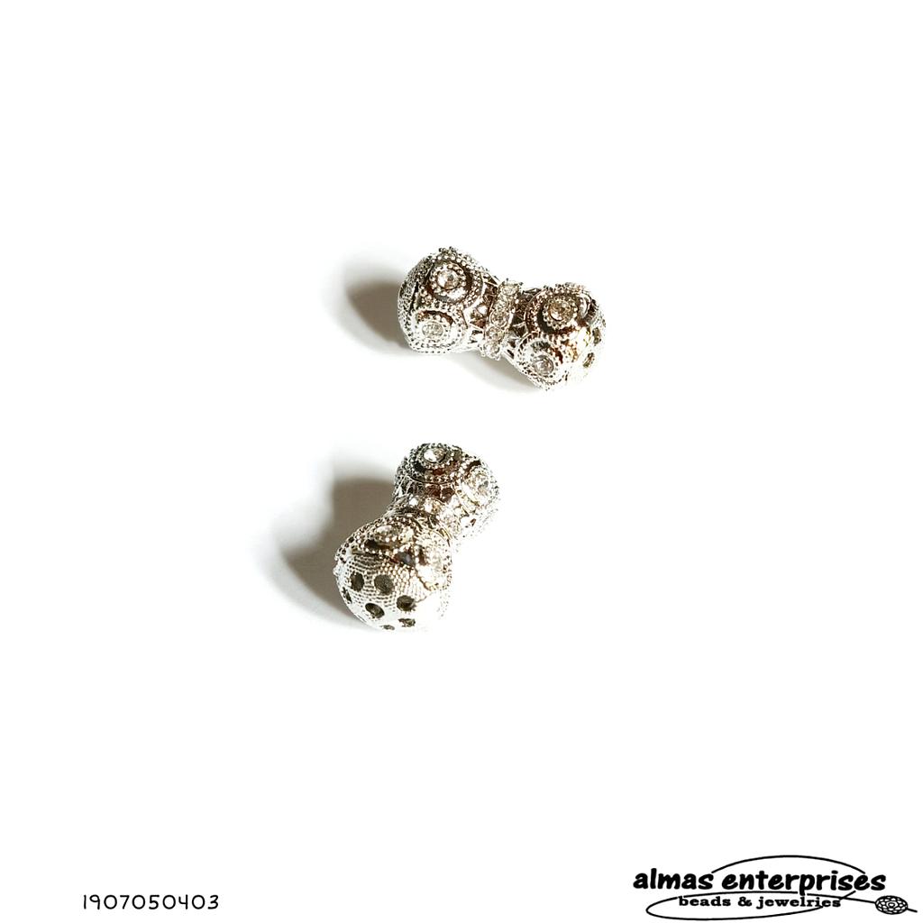 No.9 Big Beads With CZ NC