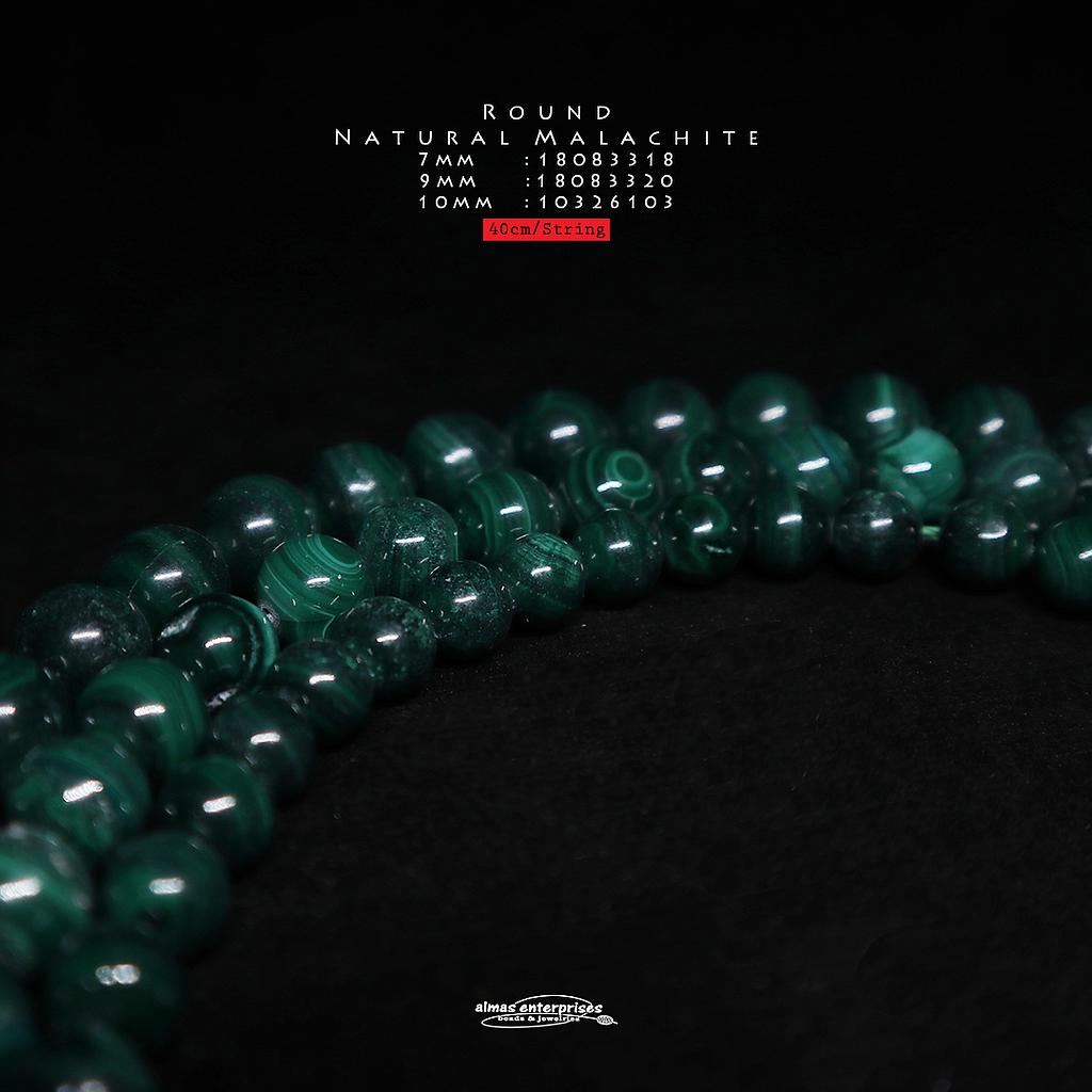 Round Natural Malachite