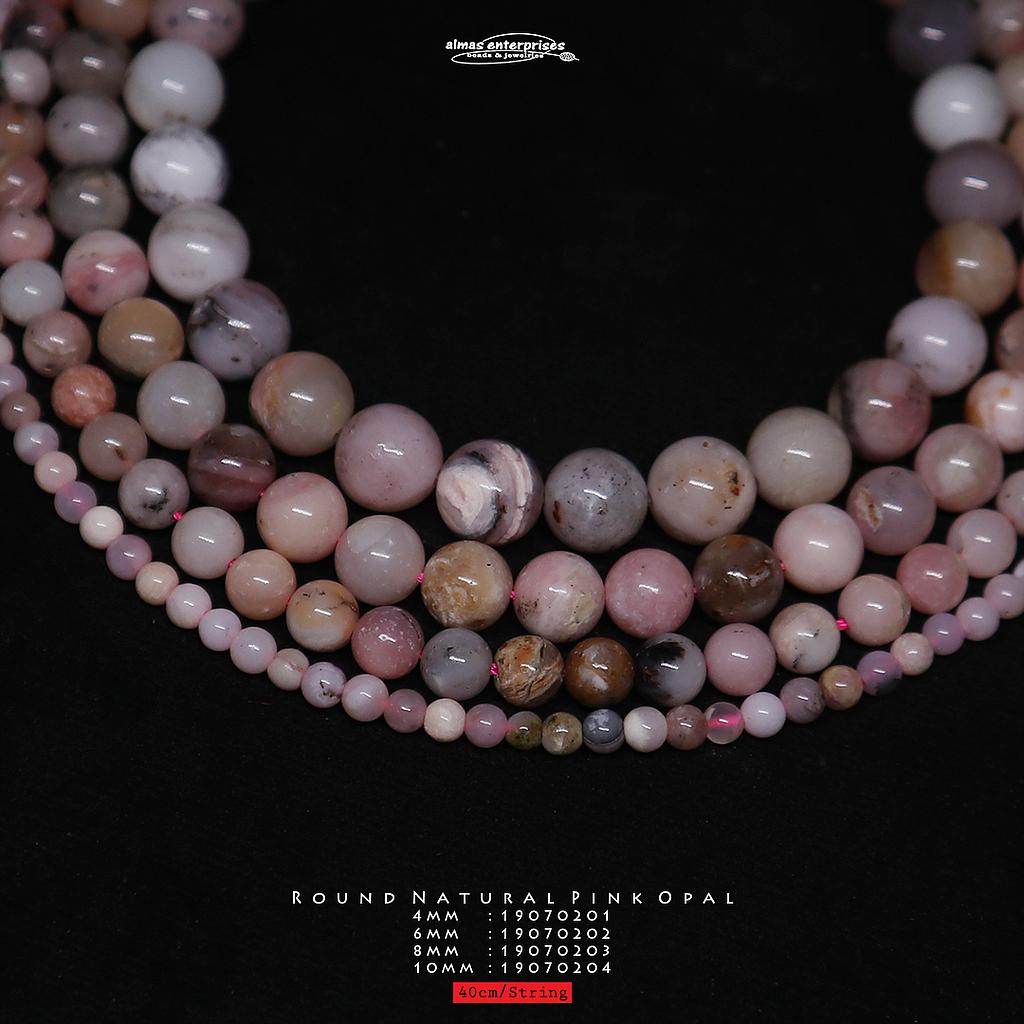 Round Natural Pink Opal