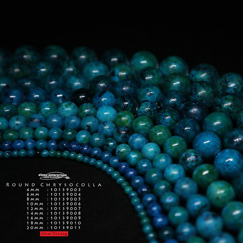 Round Dyed Chrysocolla