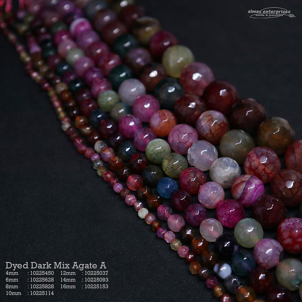 Faceted Round D.Dark Mix Agt A