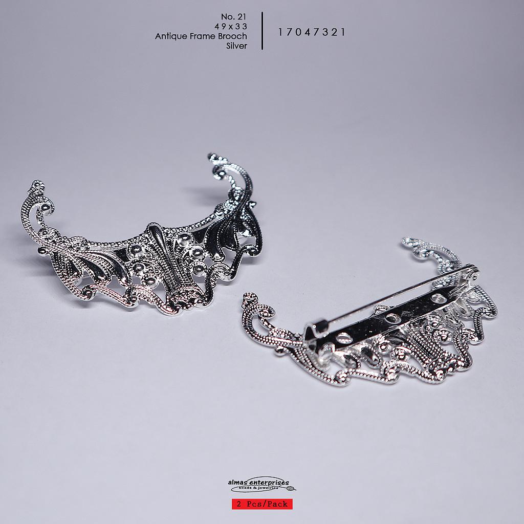 No.21 49x33 Antiq.Frame Brooch/2