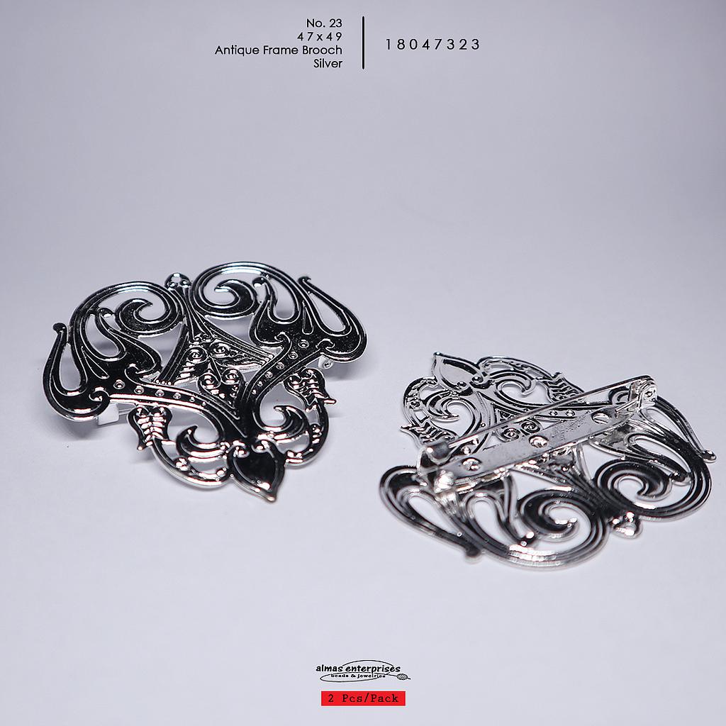 No.23 47x49 Antiq.Frame Brooch/2