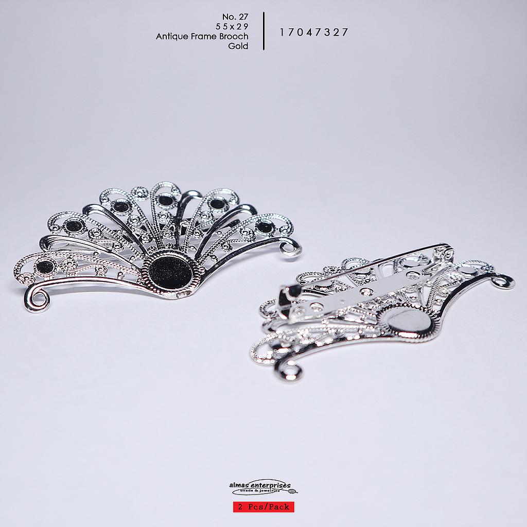 No.27 55x29 Antiq.Frame Brooch/2
