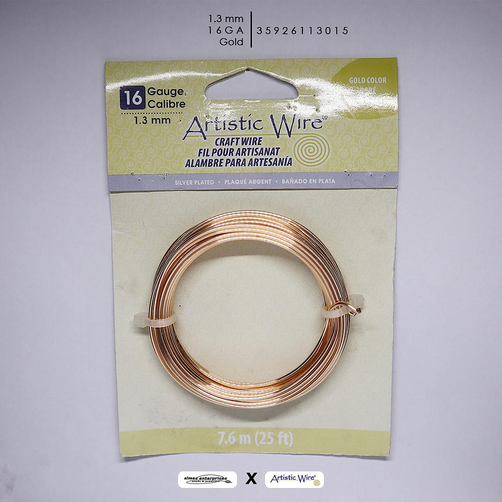 Artistic Wire 16GA/1.3mm GOLD 25FT